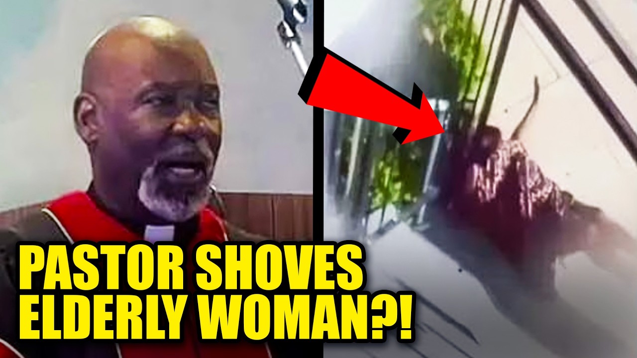 WATCH: Pastor SHOVES Elderly Woman Down Stairs, Refuses to Step Down Amid Outrage