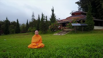 Monk 1 hour meditation Camera timelapse