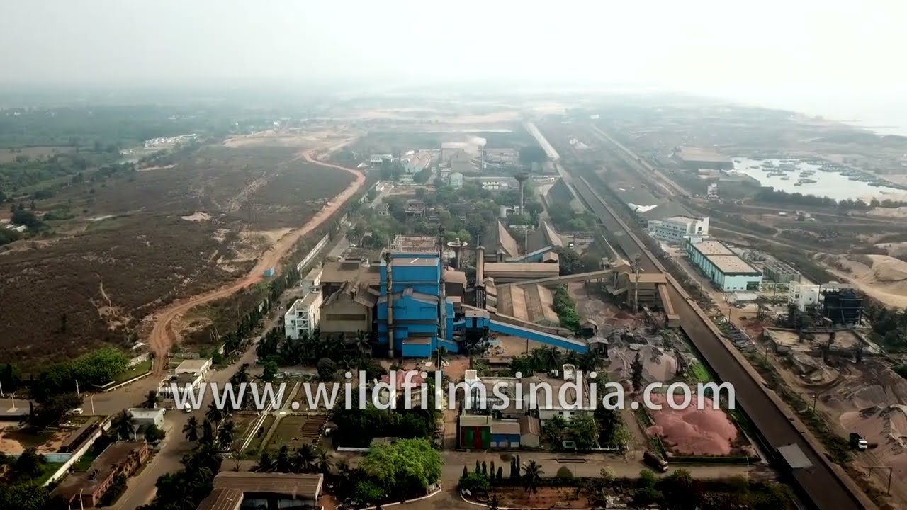 Gopalpur Fort & port Aerial view: Ptolemy referred to Orissa port, now an Odiya industrial township