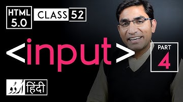 Input tag - part 4 - html 5 tutorial in hindi/urdu - Class - 52