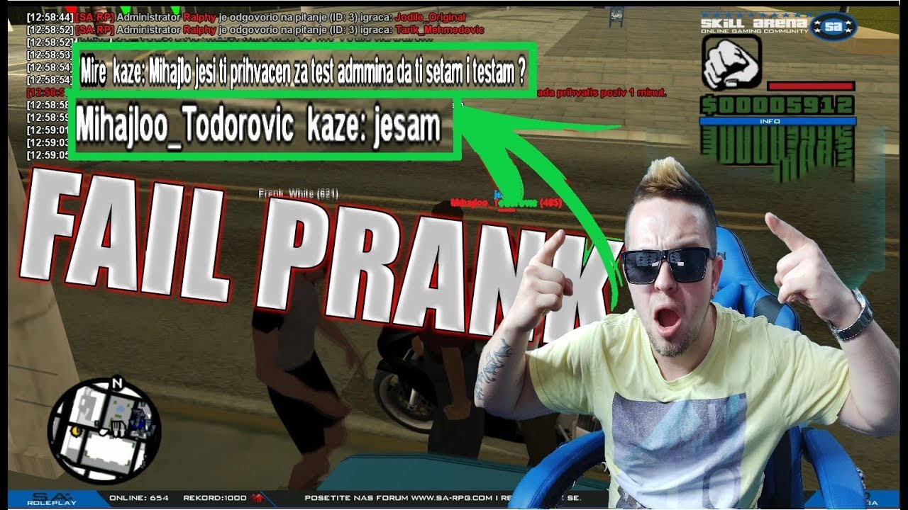PRIHVACEN SI ZA ADMINA | PRANK NAD IGRACIMA *FAIL*