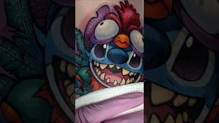 Stitch x Moana tattoo! #Disneytattoo #stitch #stitchtattoo  #moana #heihei #moana2 #watercolortattoo