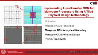 Implementing Low-Diameter OCNs for Manycore Processors Using A Tiled Physical Design Methodology