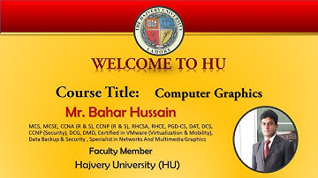 Online Lecture Computer Graphics (Aliasing & Anti-aliasing, Sampling) By: Bahar Hussain