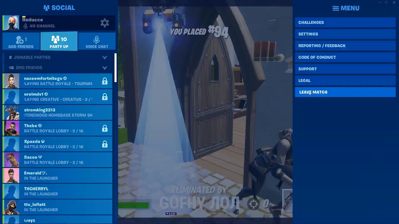 Fortnite arean / YouTube