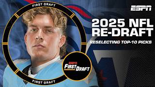 2025 Nfl Re-Draftmel Kiper Field Yates Reselect Top-10 Picks First Draft