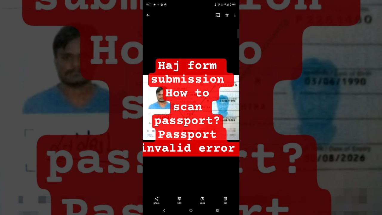 Haj 2026 | how to scan passport?? passport error 