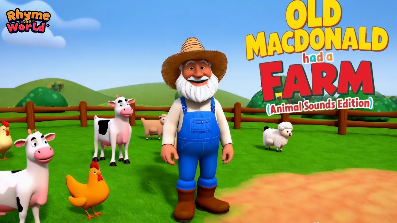 Old MacDonald Had a Farm EIEIO |Animal Sound Edition |English Nursery Rhymes| Rhyme The World ...
