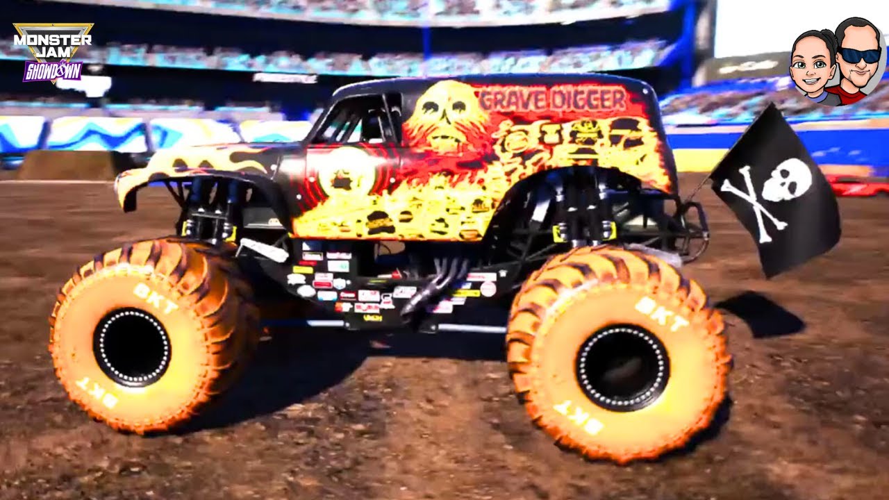Grave Digger Fire EPIC Freestyle  | Monster Jam Showdown