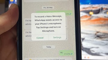 to record a voice message ! whatsapp need access to your iphone microphone. iphone problem fix !