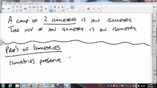 MATH335 SUNYGeneseo Transformations 1 - Properties of Isometries