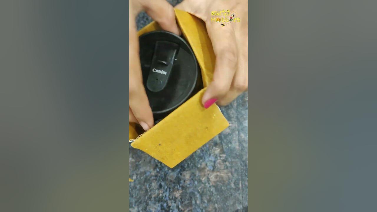 Black Plastic Body & Steel Glass Camera Lens Round Shape Coffee Mug