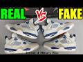 Real VS Fake Jordan 4 Retro Military Blue 2024 FV5029 141 Comparision Review From Supkicks