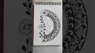 Half circle mandala design ✨ #mandalaart #ytshorts
