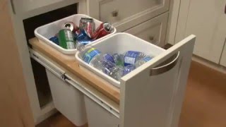 Base Top Mount Wastebasket - Double