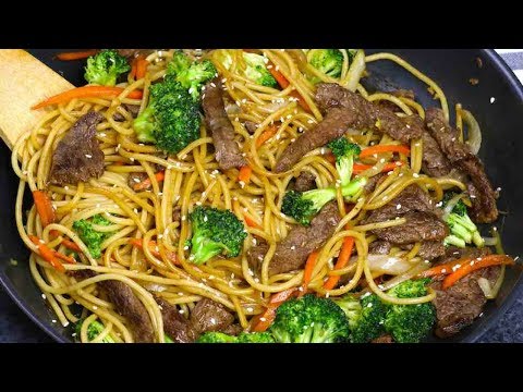 Easy Garlic Beef Lo Mein