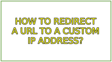 Ubuntu: How to redirect a URL to a custom IP address?