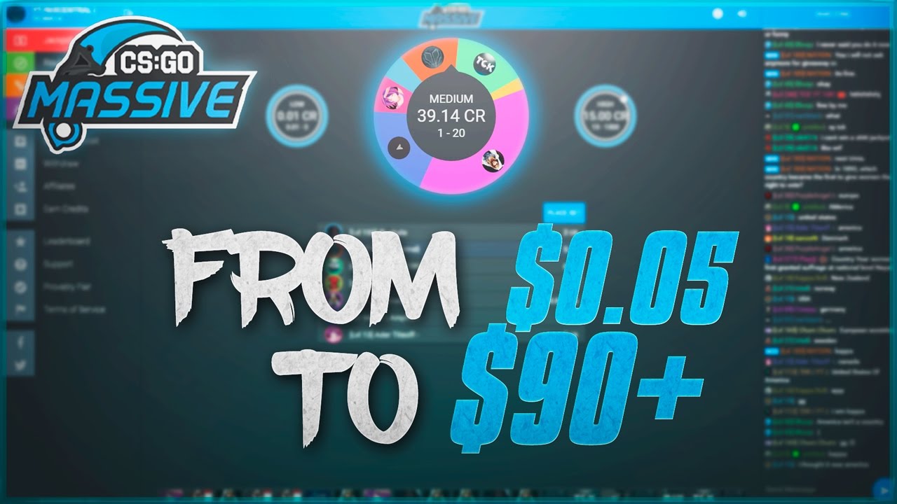CSGO BETTING! | $0.05 TO $90+  |  CSGOMASSIVE