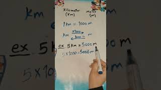 Kilometer to meter | Meter to Kilometer #shorts