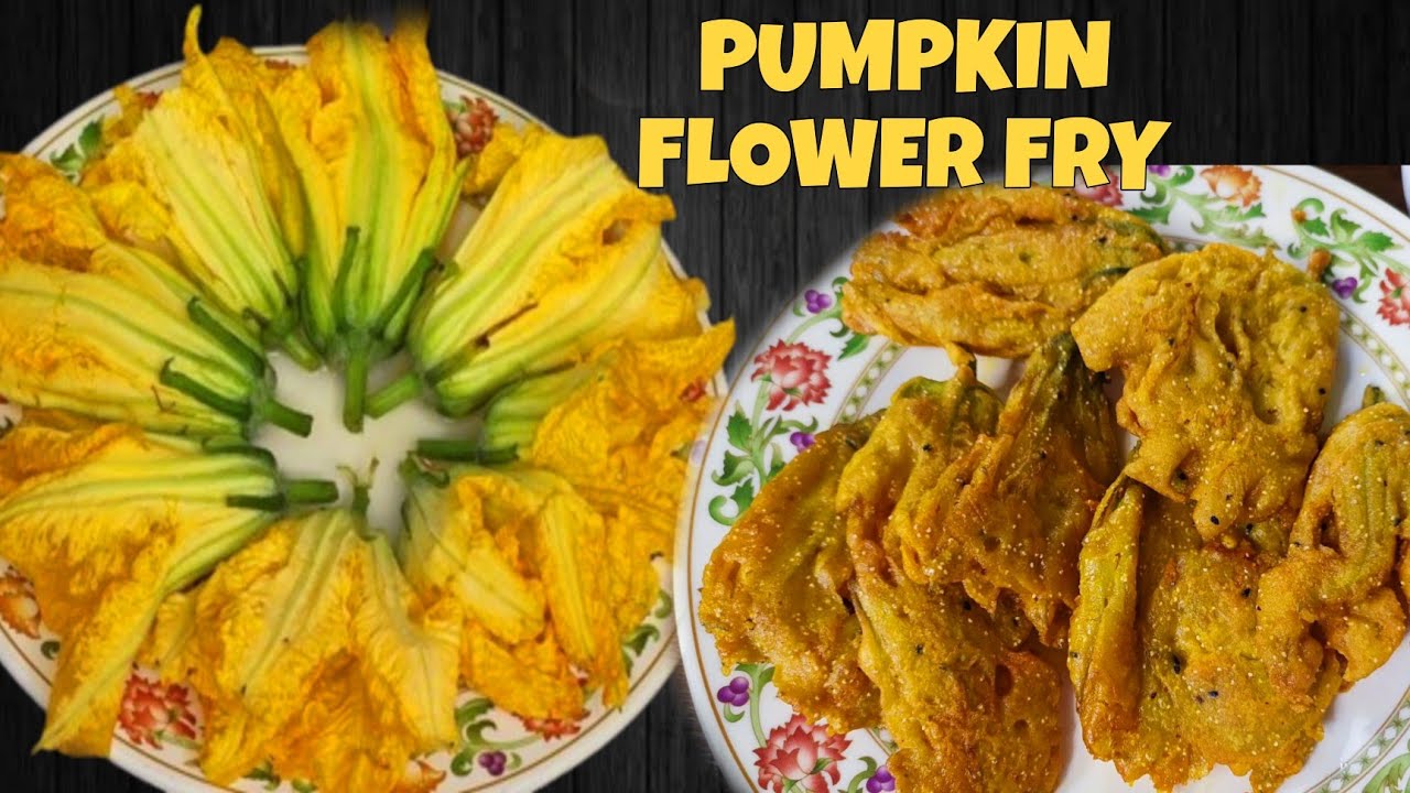 Pumpkin flower fry Pumpkin flower pakoda recipe Pumpkin flower fry