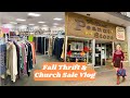 Vintage vlog fall thrifting  church sale haul