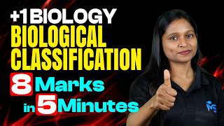 Plus One Public Exam 2026 Biology Biological Classification 8 Marks In 5 Minutes Ms Solutions