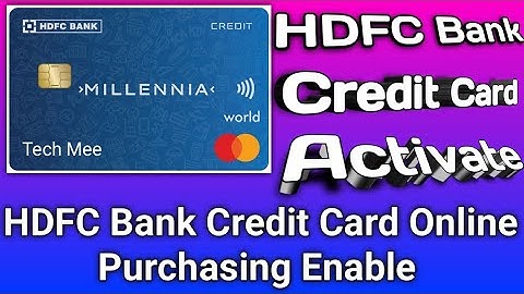 How to activate hdfc bank credit card in Tamil ✅ HDFC Bank credit card online Purchasing Enable 💥