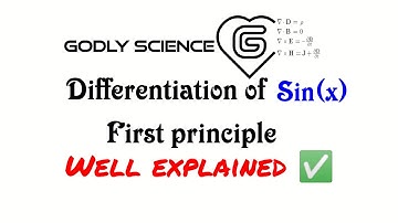 Differentiation of sin(x) or sinx or sin x from first principle.