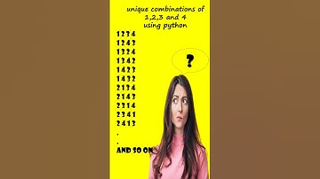 Write a program to print all the unique combinations of 1,2,3 and 4