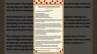 Contoh sambutan panitia perpisahan sekolah #perpisahansekolah #panitiaperpisahan #perpisahan #fyp