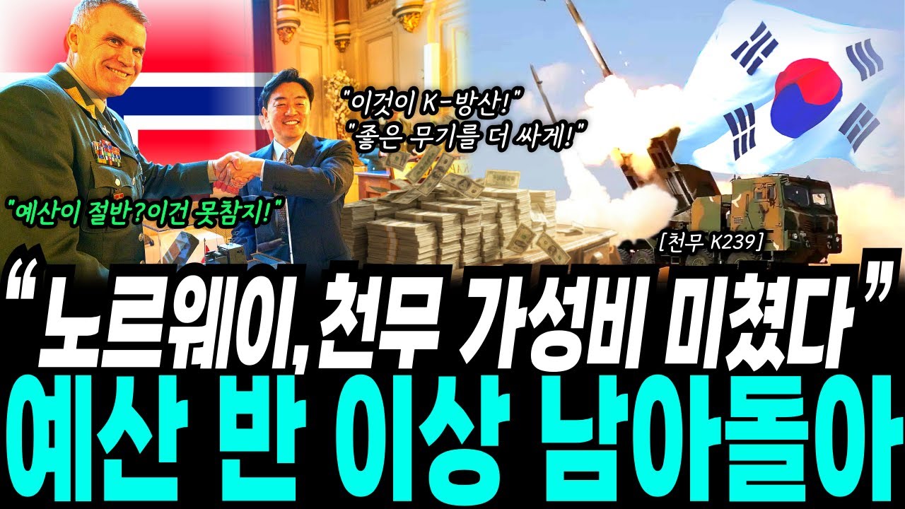 '일타 쌍피' 가성비 대박. 노르웨이가 한국산 '천무'에 미친 진짜 경제적 이유