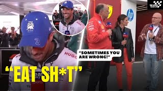 Daniel Ricciardo Savage Response to Jacques Villeneuve and told him to Eat SH*T! Even Fred agree.