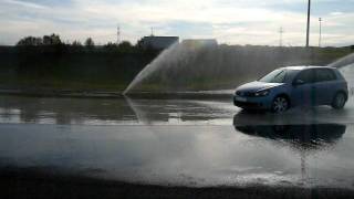 Summer tyre testing at Goodyear proving ground, Luxembourg.