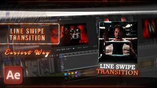 Easiest Way To Make Viral Line Swipe Transition | After Effects Tutorial