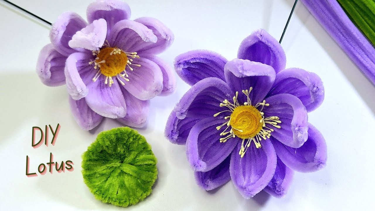DIY Lotus | How to Make Pipe Cleaner Lotus Flower