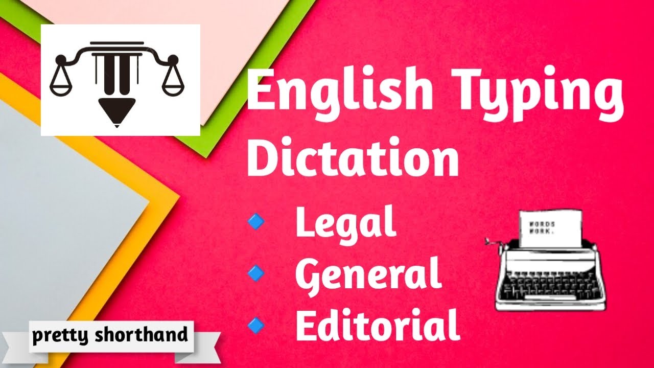 English typing legal dictation 40 wpm | 2025 #prettyshorthand #typingpractice