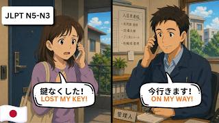 Slow Japanese: 7 Real-Life Problems in Japan You MUST Know 🇯🇵 (Train, Noise, Lost Key) | JLPT N5–N3
