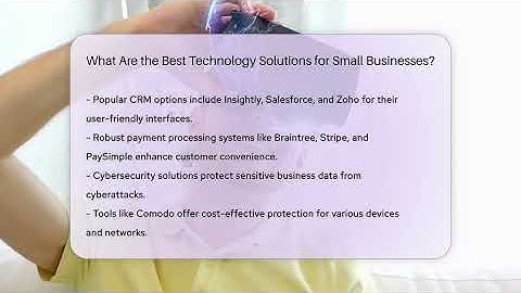 What Are the Best Technology Solutions for Small Businesses? - Talking Tech Trends
