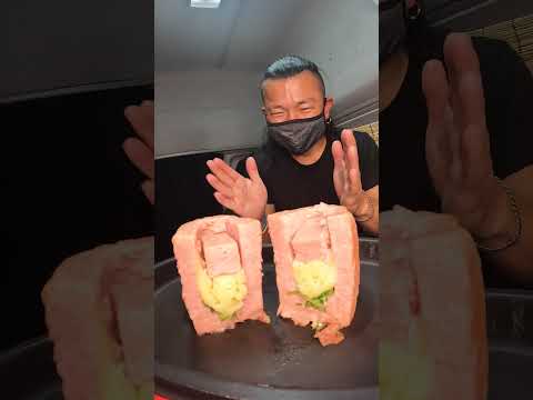 【Truck Cooking】Spam creation topped with cheese and green onions! 【asmr】#shorts