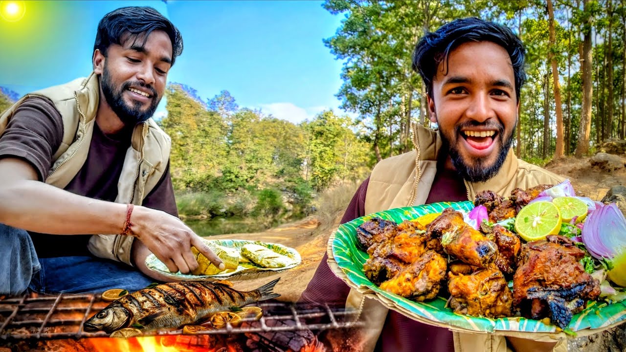 जंगल FISH FRY 🔥🐟 पहली बार रोस्ट #fishfry 