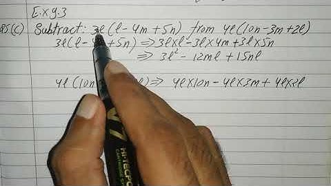 Subtract 3l(l-4m+5n) from 4l(10n-3m+2l) | Class 8 Exercise 9.3 Q 5 (c)