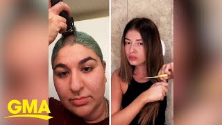 Women explain why they cut their hair amid growing protests in Iran l GMA