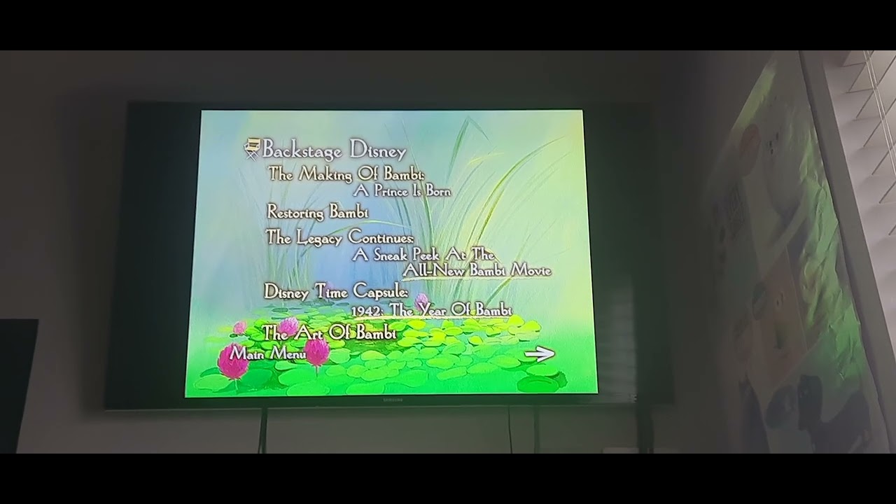 Bambi 2-Disc Special Edition 2005 UK DVD Bonus Disc Menu Walkthrough ...