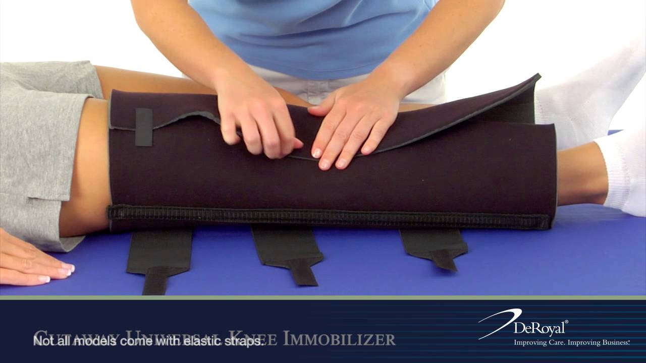 Cutaway Universal Knee Immobilizer - YouTube