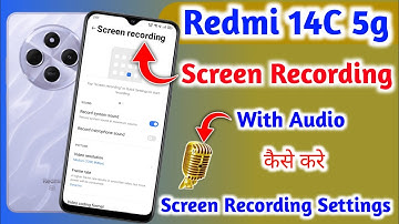 How To Record Screen With Voice Over In Redmi 14C 5g || Redmi 14C 5g Me Screen Recording Kese Kare |