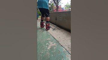 My 1st front side grind inline skate