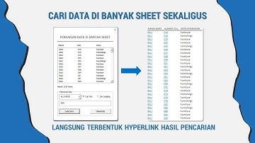 PENCARIAN DATA DI BANYAK SHEET SEKALIGUS | HASIL PENCARIAN BERUPA TABEL HYPERLINK