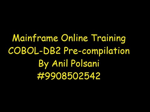 COBOL-DB2 Pre-Compilation  | Mainframe Training in Telugu | By Anil Polsani | +91-9908502542