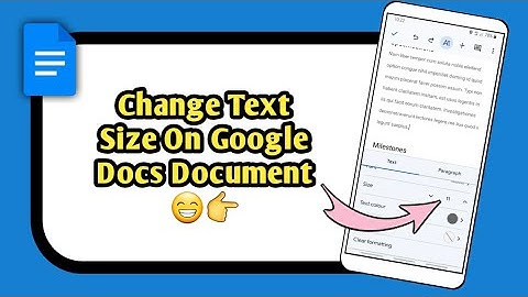 How To Change Font Size On Google Docs