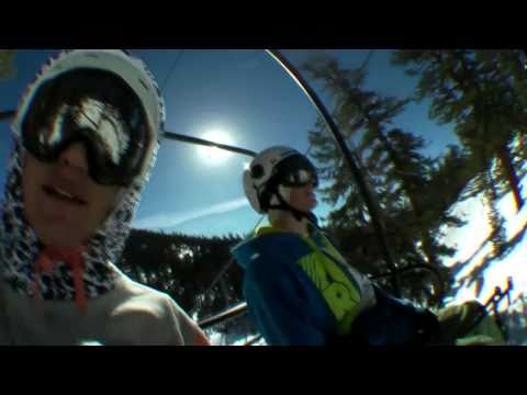 Foxy Skiing!!!! and a snowboarder....t...